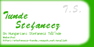 tunde stefanecz business card